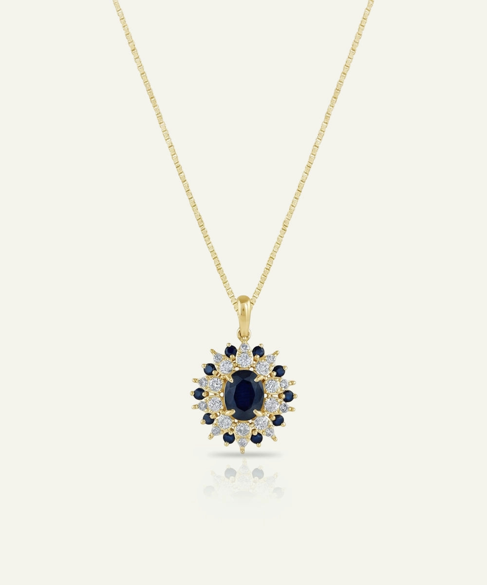 Aanika V. Ruby & Lab-Grown Diamond Pendant - 0.90 Ct. T.W.