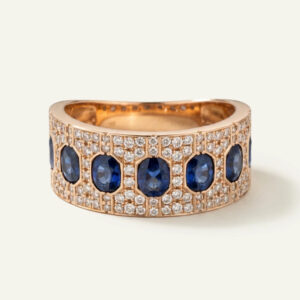 Aanika V. Sapphire & Diamond Wide Band - 2.10 Ct. T.W.