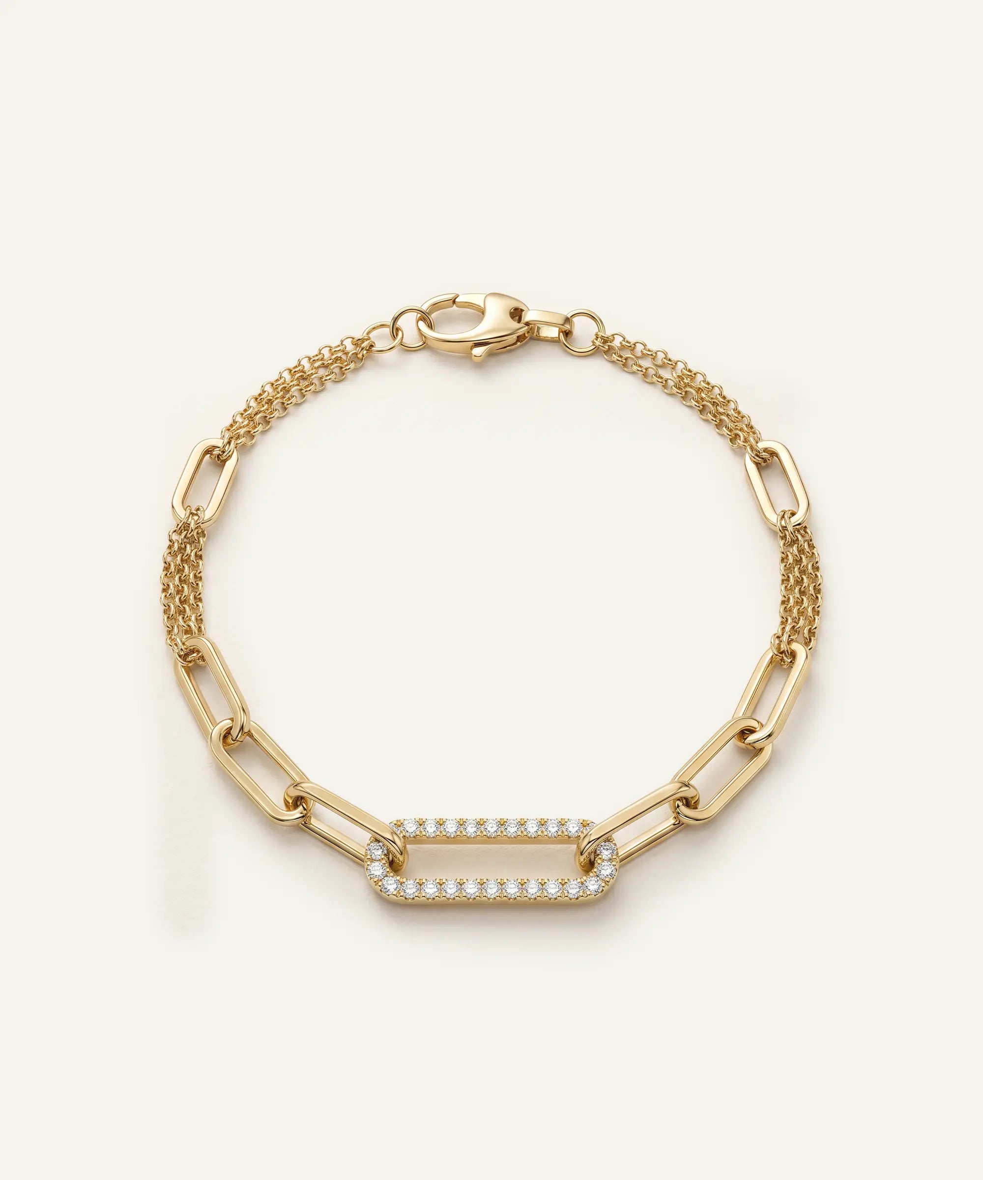 Oroventi Paperclip CZ Bracelet