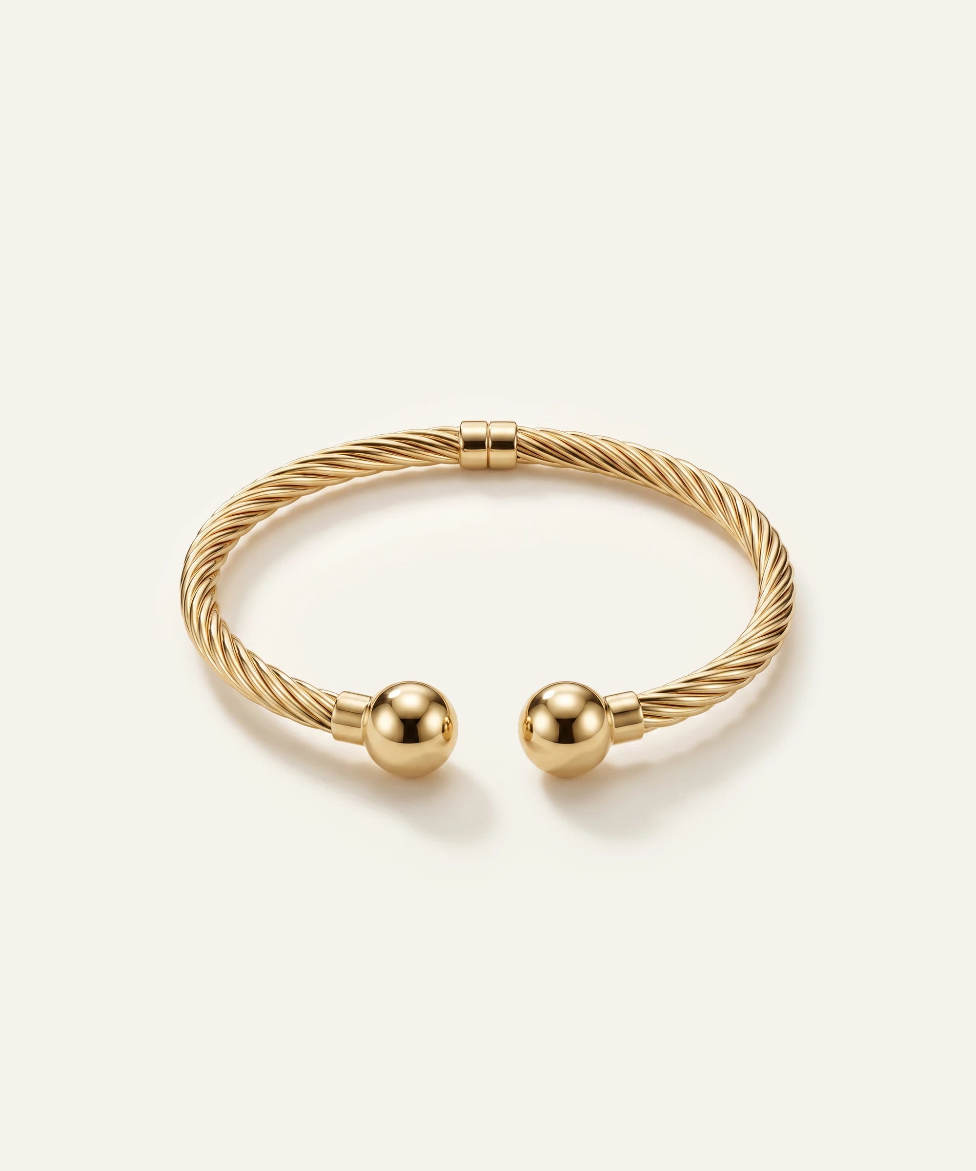 Oroventi Twisted Open Cuff Bangle
