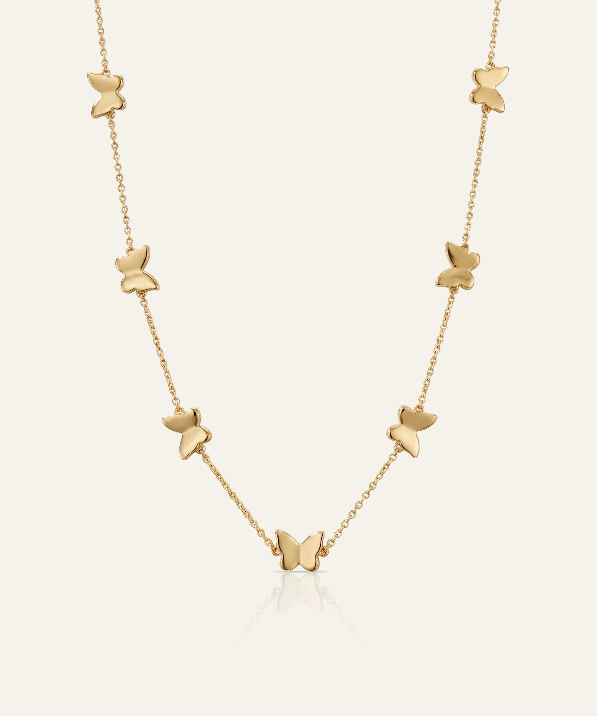 Oroventi Butterfly Link Station Necklace