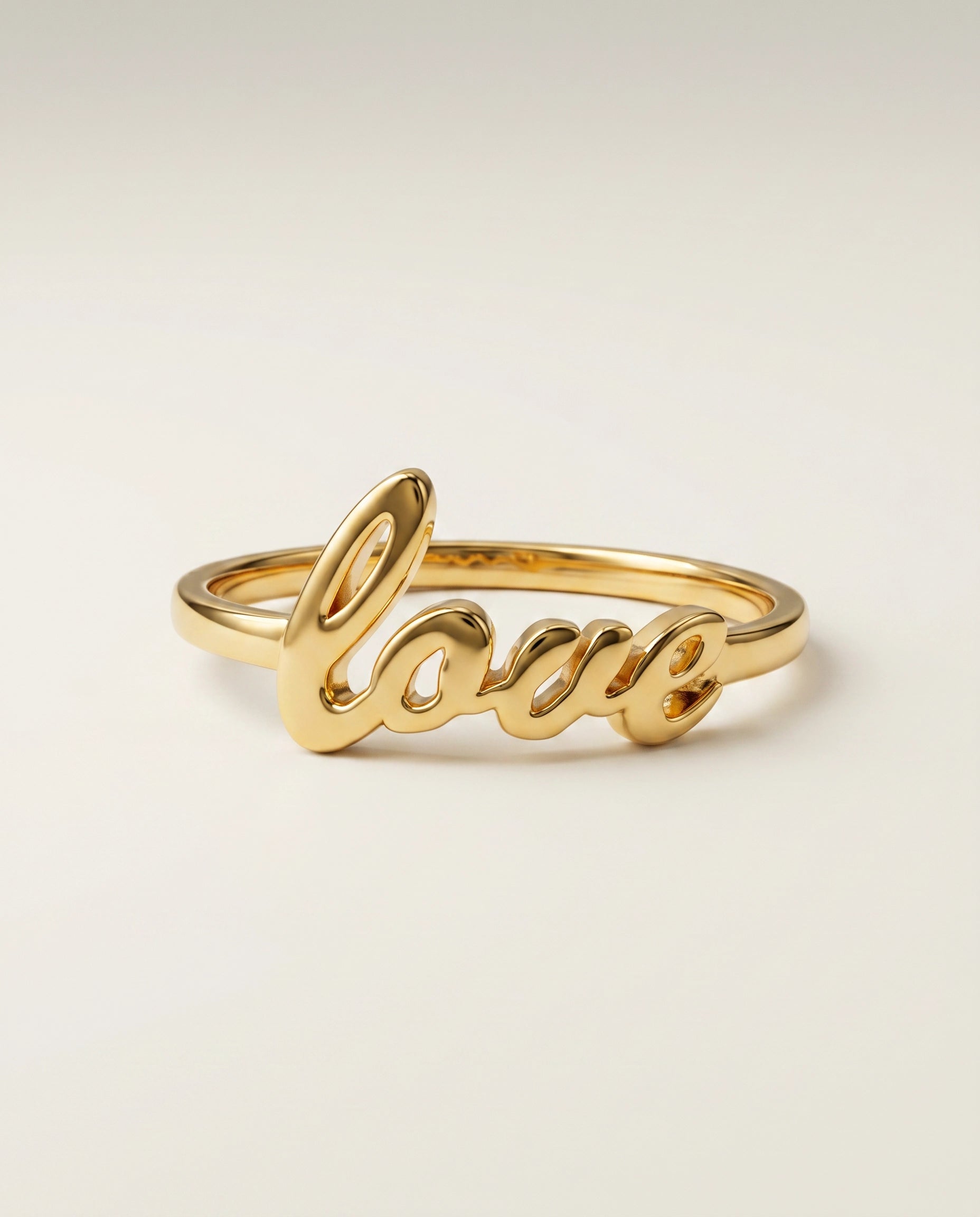 Oroventi Love Script Ring