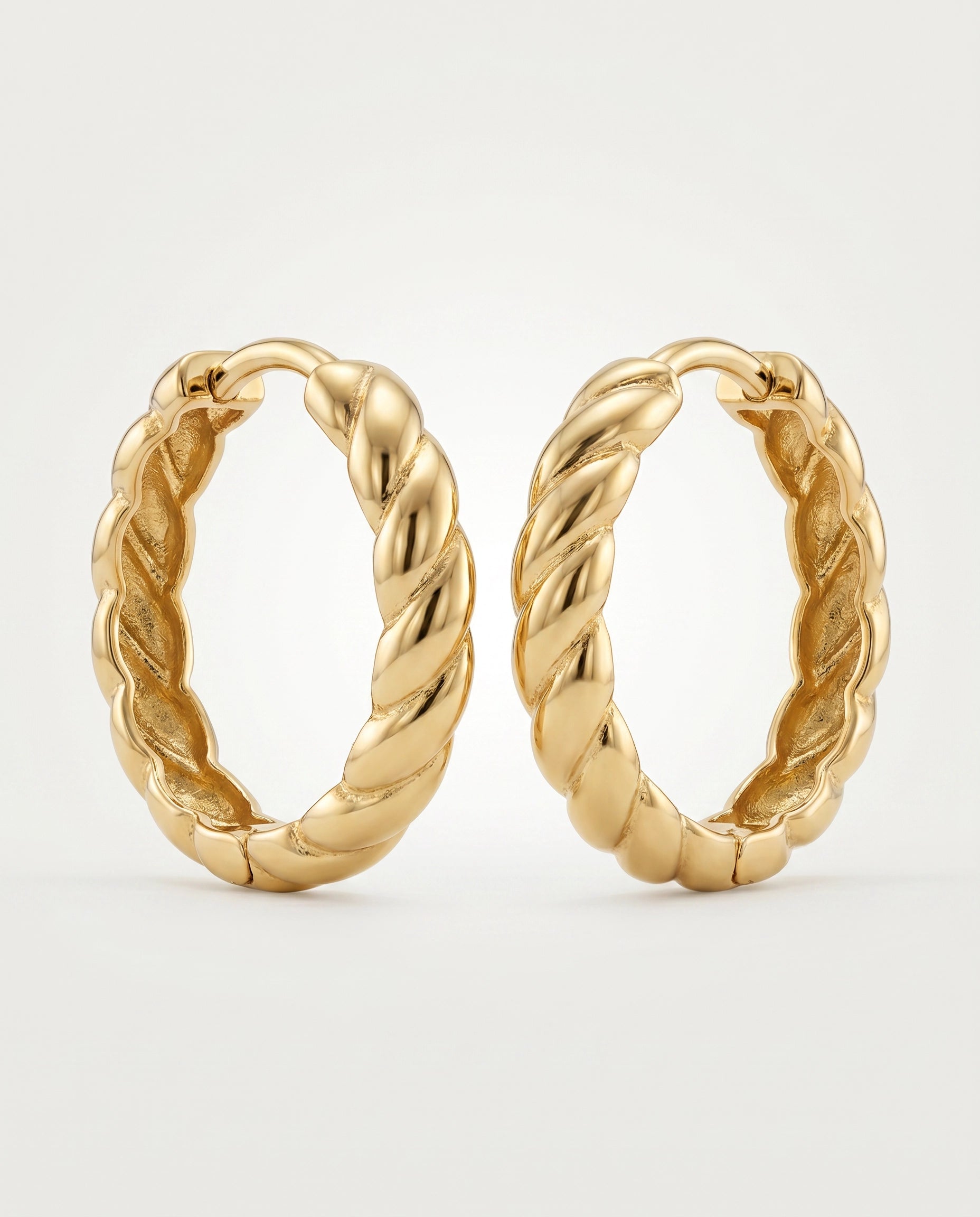 Oroventi Twisted Hoops
