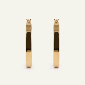 Oroventi Slim Square Hoops