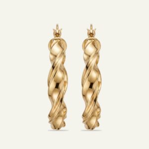 Oroventi Classic Twisted Hoops