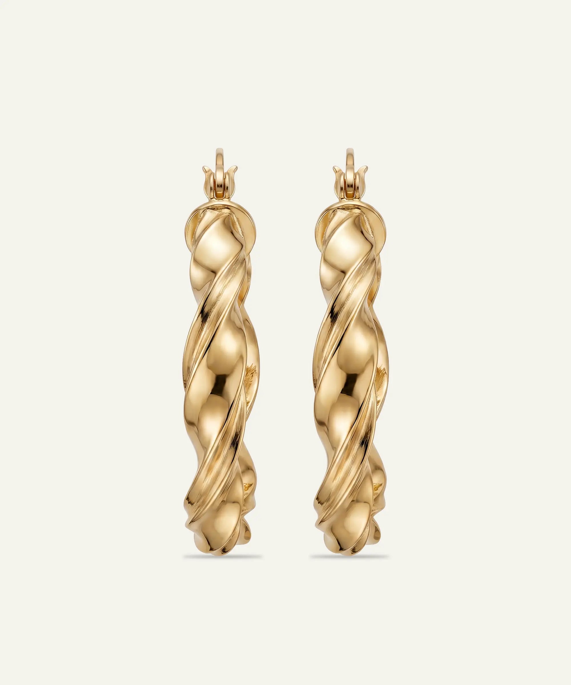 Oroventi Classic Twisted Hoops