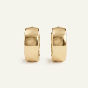 Oroventi Wide Flat Hoops